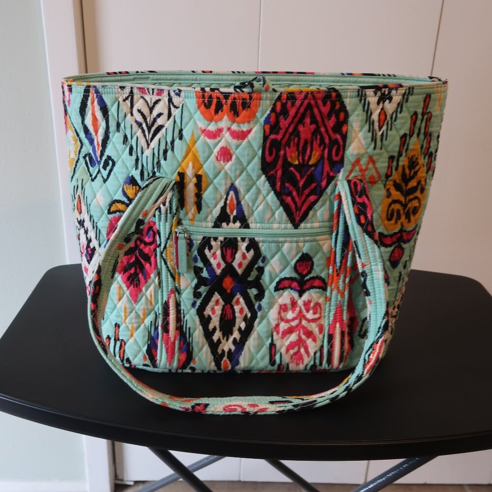 Vera Bradley Mint Ikat Print Tote Bag